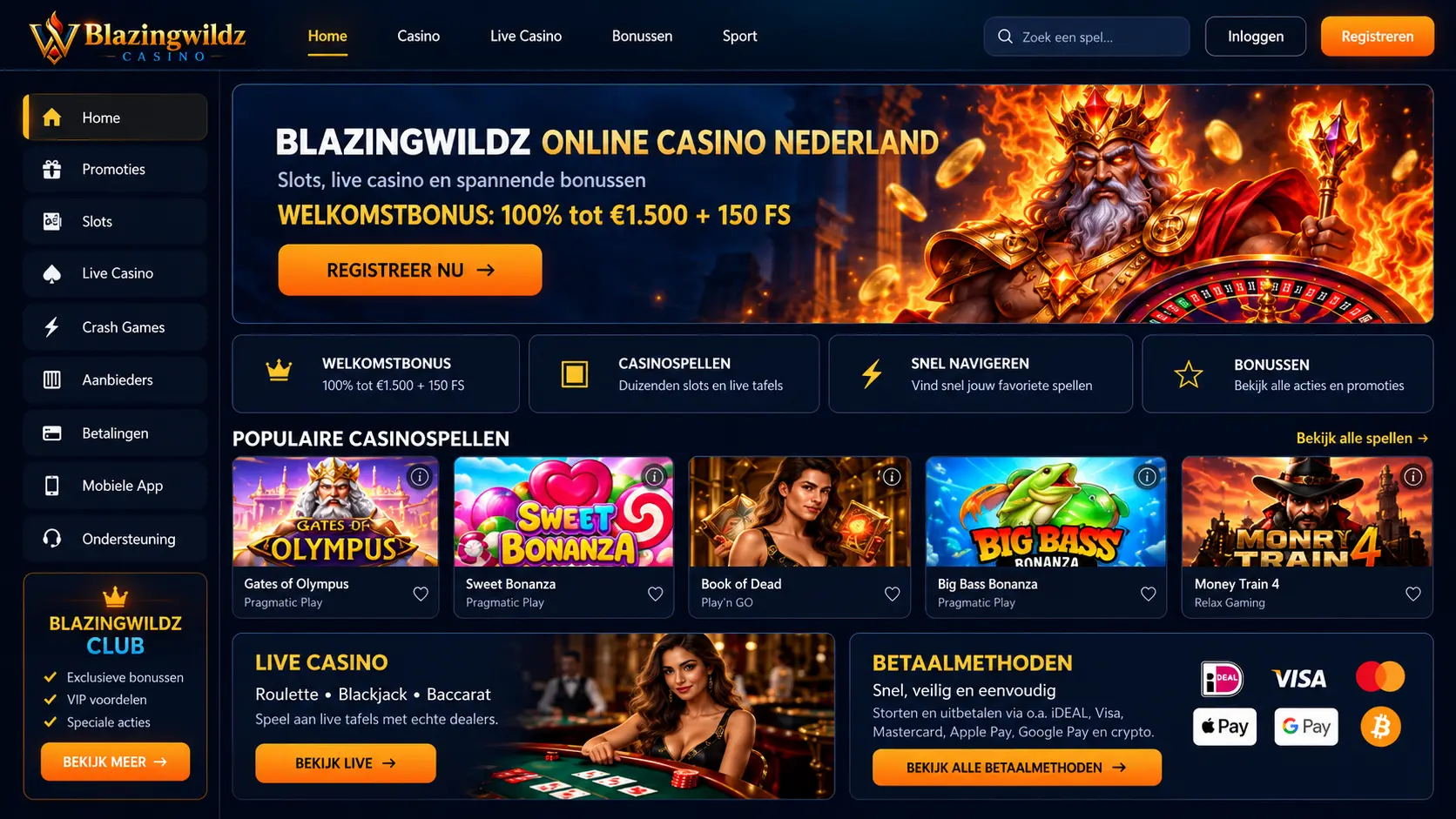 Blazingwildz Casino Gids Nederland: Games, Bonus en Uitbetaling image 3